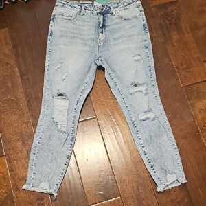 Blakeley Women's Sz 1XL Distressed Light Blue Women's Jeans NWT